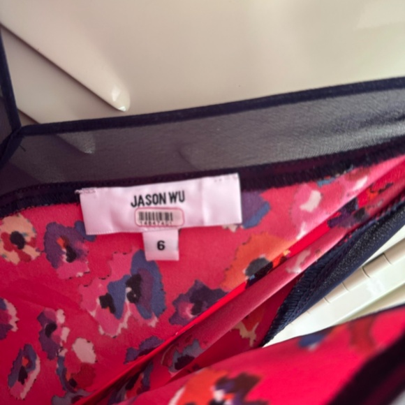 Jason Wu Red Handkerchief Leopard Print Dress SIZE 6 - Picture 5 of 8